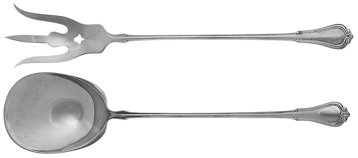 Norfolk-Villa Norfolk (Sterling) 2 Pc Large Lettuce Serving Set by Gorham Silver-1