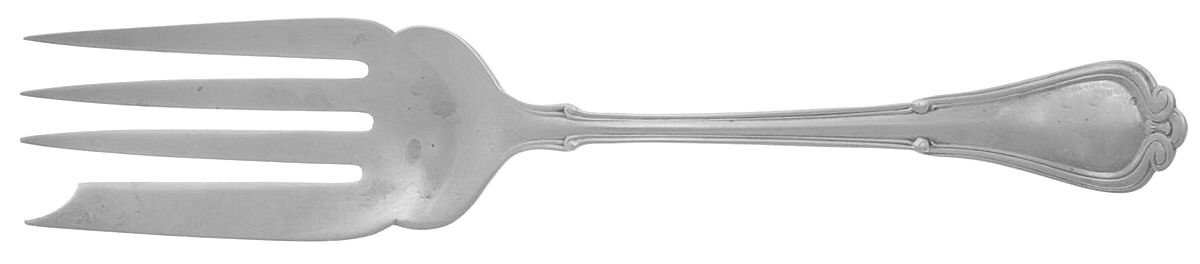 Norfolk-Villa Norfolk (Sterling) Small Solid Cold Meat Serving Fork by Gorham Silver-1