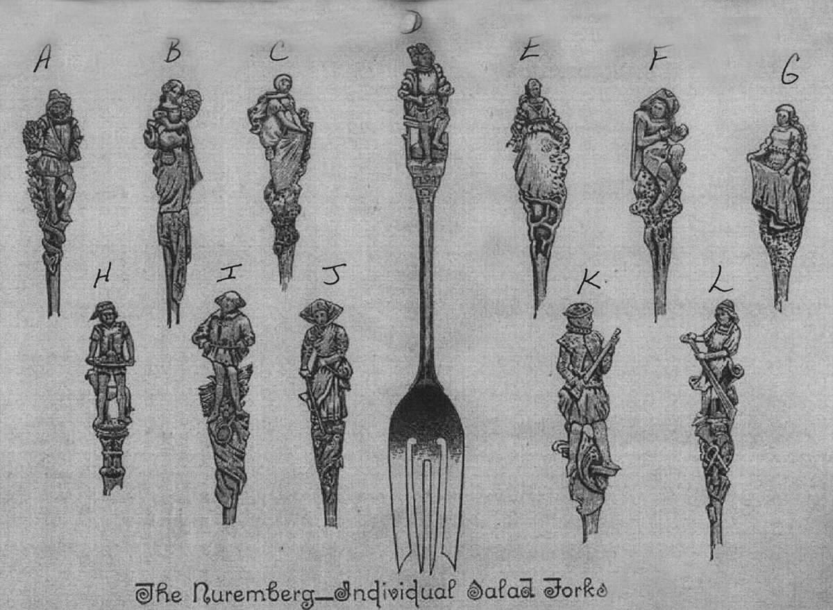 Nuremberg (Sterling, 1885) Individual Salad Fork by Gorham Silver-1