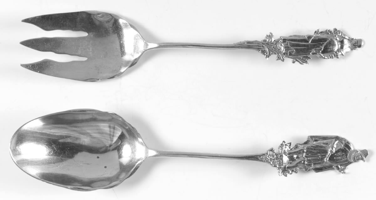 Nuremberg (Sterling, 1885) (2 Pc) Solid Salad Set by Gorham Silver-1