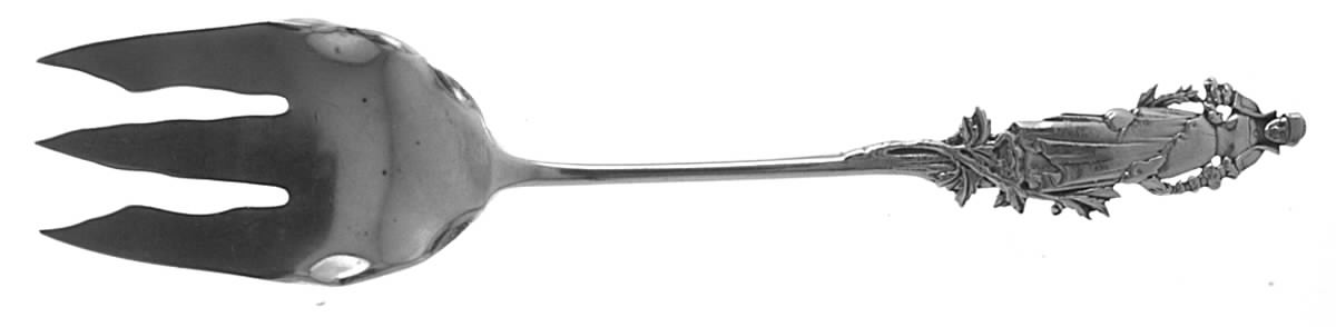 Nuremberg (Sterling, 1885) Solid Salad Serving Fork by Gorham Silver-1