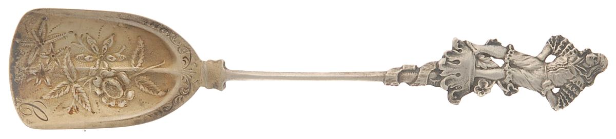 Nuremberg (Sterling, 1885) Ice Cream Spoon Bright Cut by Gorham Silver-1