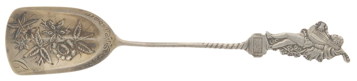 Nuremberg (Sterling, 1885) Ice Cream Spoon Bright Cut by Gorham Silver-1