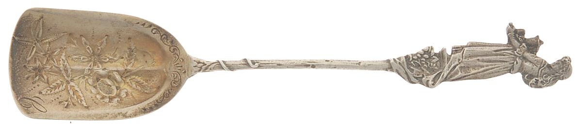 Nuremberg (Sterling, 1885) Ice Cream Spoon Bright Cut by Gorham Silver-1