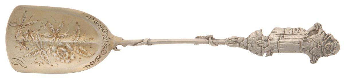 Nuremberg (Sterling, 1885) Ice Cream Spoon Bright Cut by Gorham Silver-1