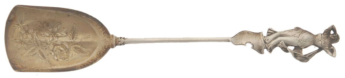 Nuremberg (Sterling, 1885) Ice Cream Spoon Bright Cut by Gorham Silver-1