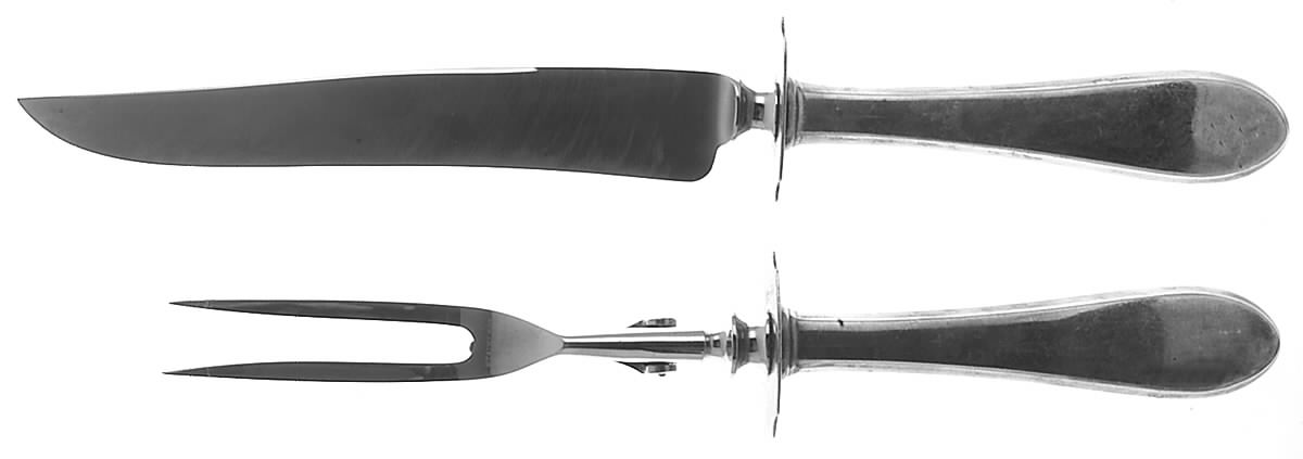 Old Colony-New (Sterling, 1926) Large 2-Piece Roast Carving Set w/Stainless Blade by Gorham Silver-1