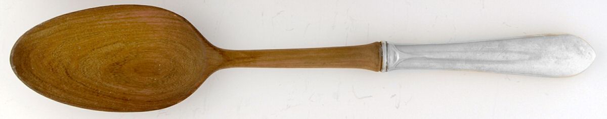 Old Colony-New (Sterling, 1926) Salad Serving Spoon with Wooden Bowl by Gorham Silver-1