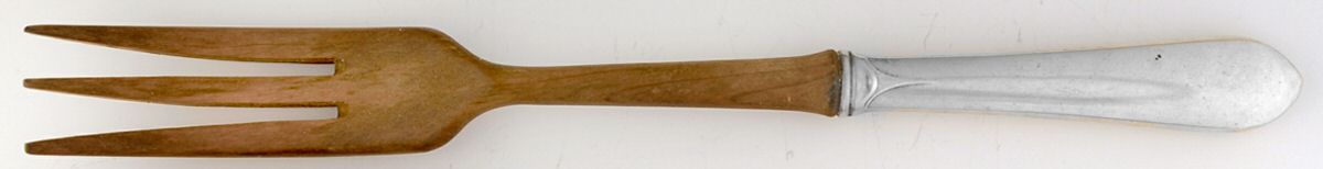 Old Colony-New (Sterling, 1926) Salad Serving Fork with Wooden Prongs by Gorham Silver-1