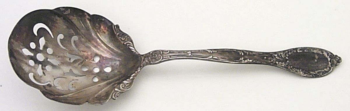 Old Colony-Old (Sterling, 1896) Large Pierced Pea Serving Spoon by Gorham Silver-1