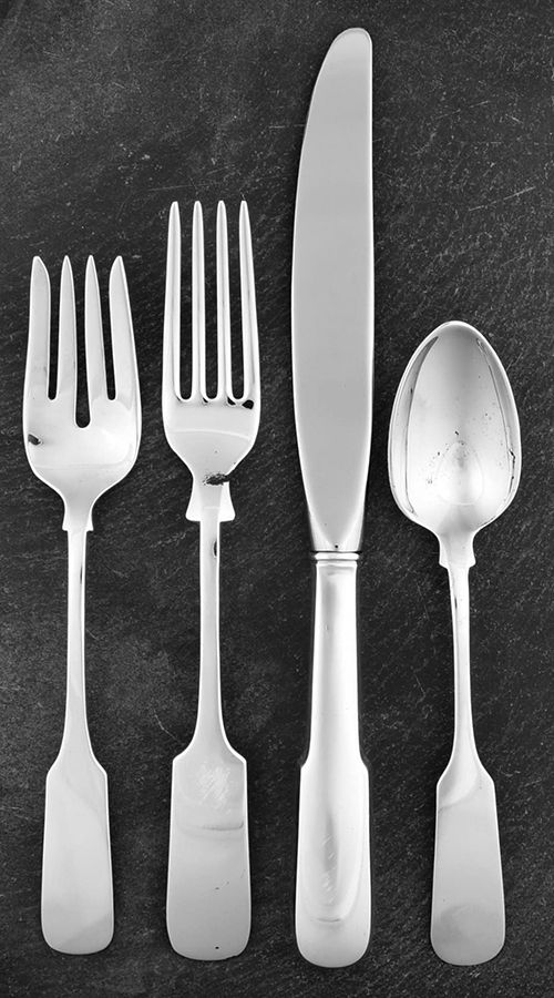 Old English Tipt (Sterling) 4 Piece Place Size Setting by Gorham Silver-1