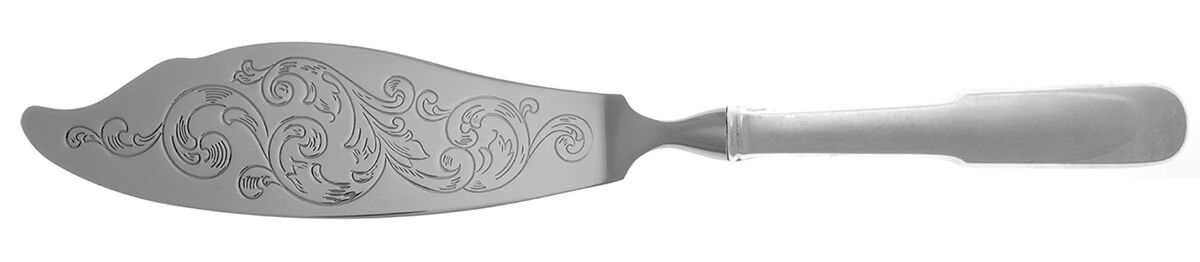 Old English Tipt (Sterling) Fish Serving Knife with Stainless Blade HC by Gorham Silver-1