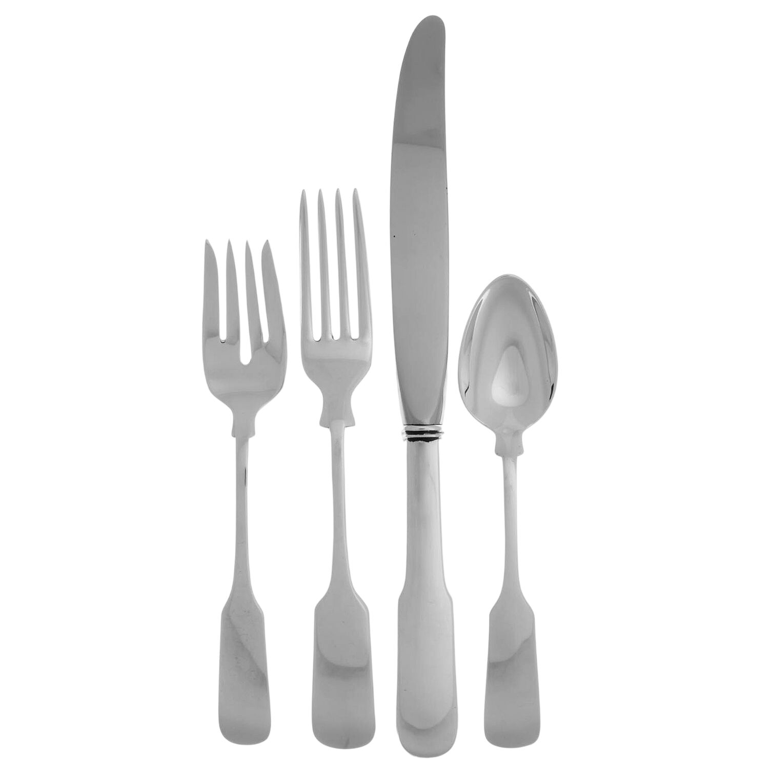 Old English Tipt (Sterling) 32  Piece Estate Set by Gorham Silver-1