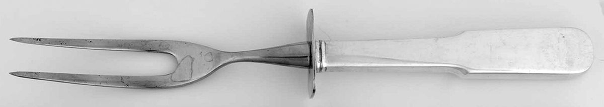 Old English Tipt (Sterling) Small Steak Carving Fork with Stainless Prongs by Gorham Silver-1