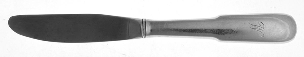 Old English Tipt (Sterling) Monogram Hollow Handle Butter Spreader by Gorham Silver-1