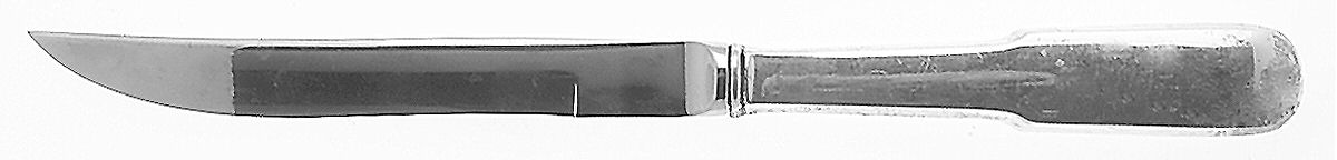 Old English Tipt (Sterling) Individual Steak Knife w/Bevel Blade by Gorham Silver-1