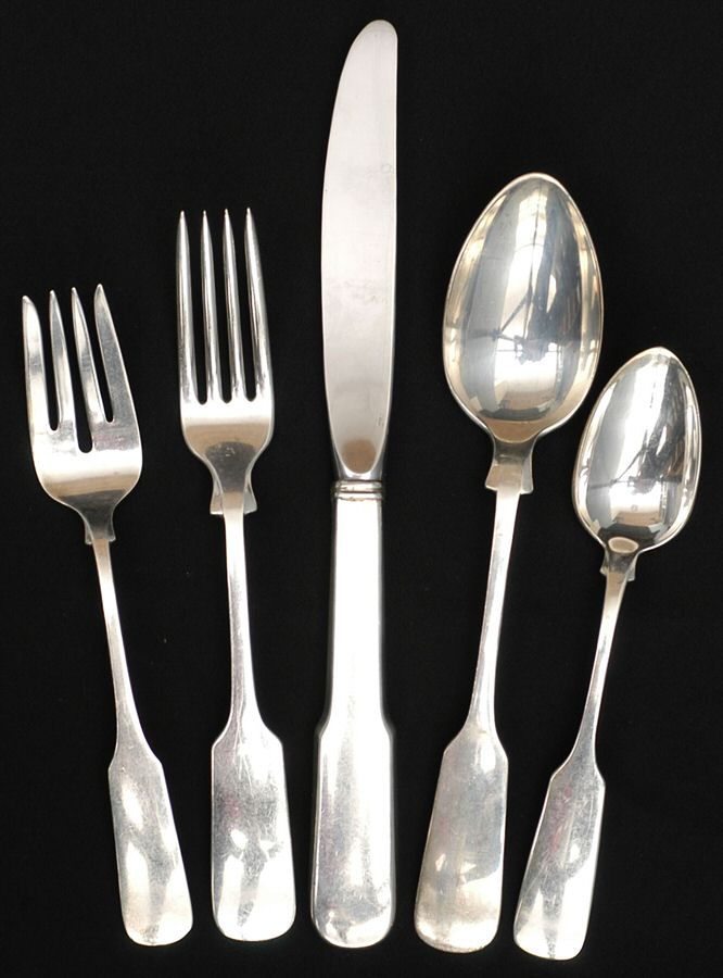 Old English Tipt (Sterling) 5 Piece Place Size Setting by Gorham Silver-1