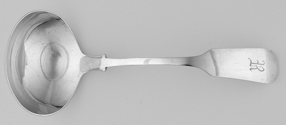 Old English Tipt (Sterling) Extra Weight Solid Gravy Ladle by Gorham Silver-1
