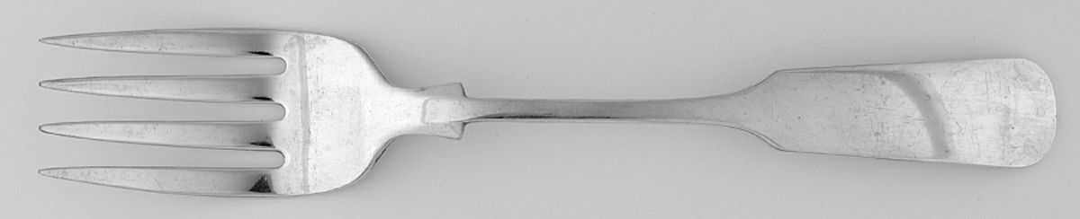 Old English Tipt (Sterling) Extra Weight Large Solid Cold Meat Serving Fork by Gorham Silver-1