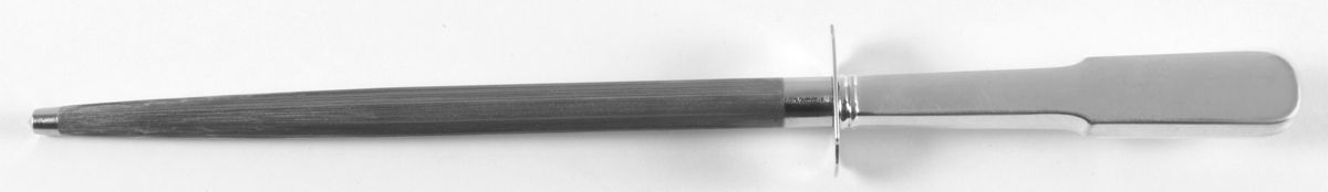 Old English Tipt (Sterling) Large Knife Sharpener-Steel Rod w/Sterling Guard by Gorham Silver-1