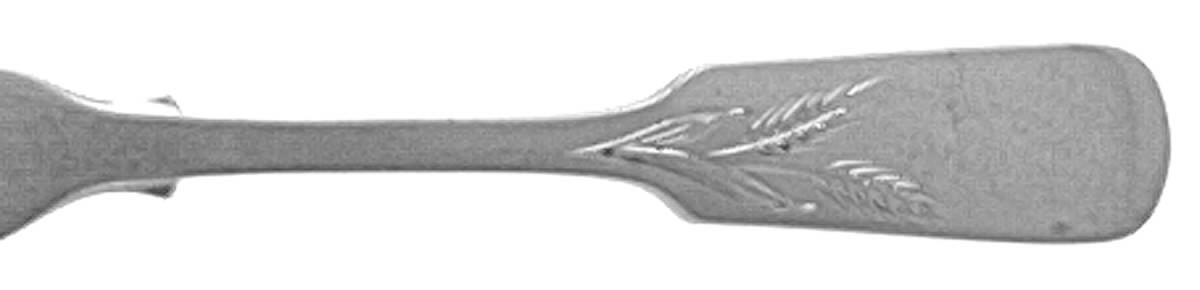 Old English Tipt-Engraved Wheat A (Sterling) Flat Handle Butter Spreader by Gorham Silver-1