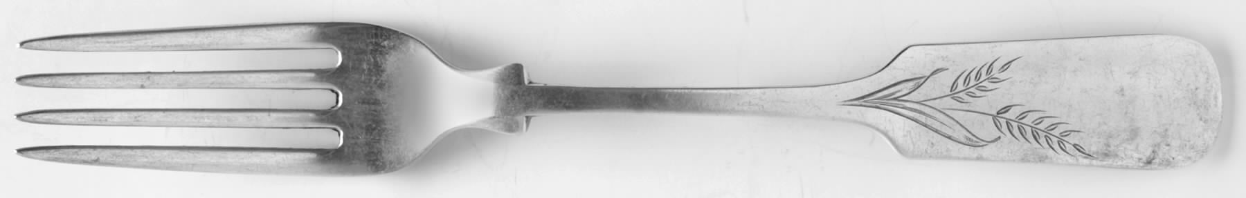 Old English Tipt-Engraved Wheat A (Sterling) Fork by Gorham Silver-1