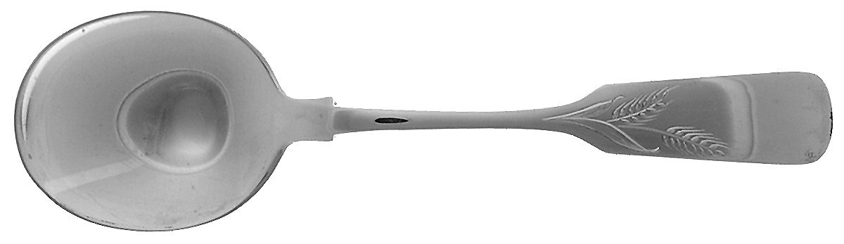 Old English Tipt-Engraved Wheat A (Sterling) Round Bowl Soup Spoon (Cream Soup) by Gorham Silver-1