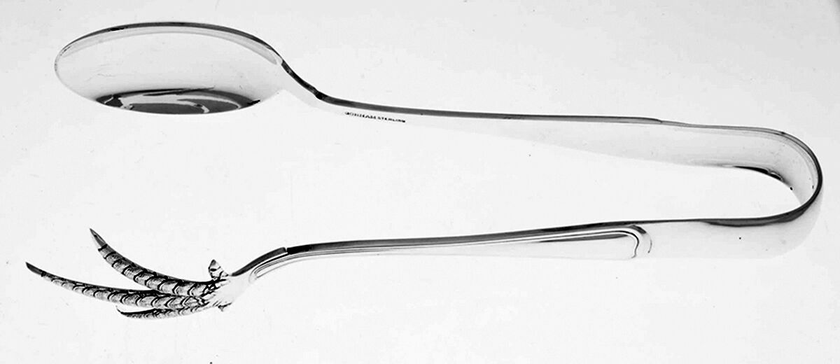 Old French (Sterling, 1905) Large Ice Serving Tongs by Gorham Silver-1