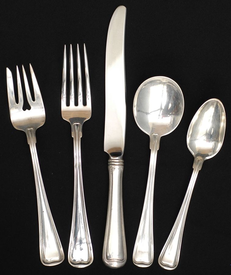 Old French (Sterling, 1905) 5 Piece Place Size Setting by Gorham Silver-1