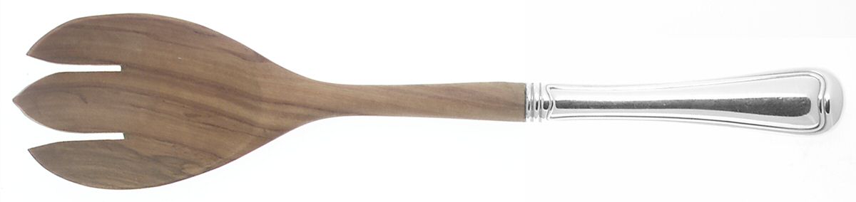Old French (Sterling, 1905) Salad Serving Fork Wooden Prongs by Gorham Silver-1