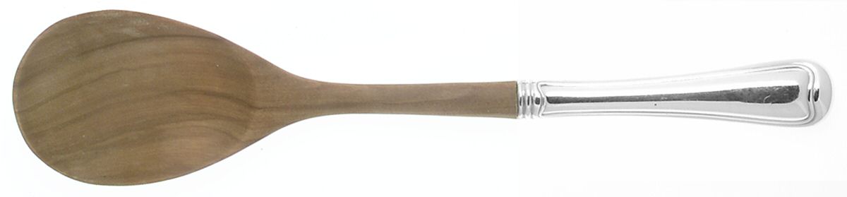 Old French (Sterling, 1905) Salad Serving Spoon Wooden Bowl by Gorham Silver-1