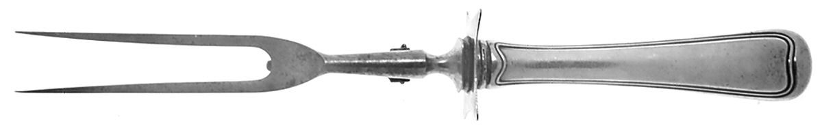Old French (Sterling, 1905) Large Stainless-Prong Roast Carving Fork by Gorham Silver-1