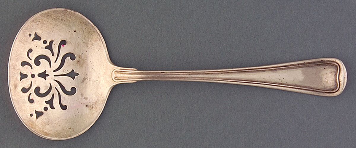 Old French (Sterling, 1905) Solid Bon Bon Spoon with Pierced Bowl by Gorham Silver-1