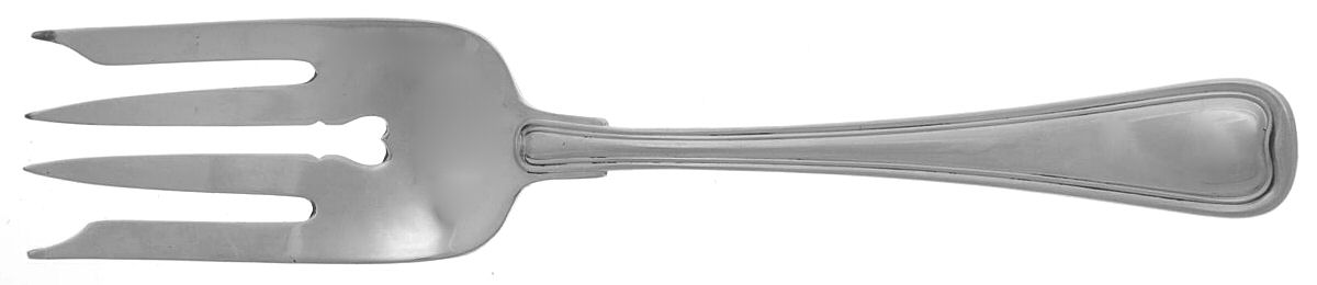 Old French (Sterling, 1905) Large Solid Cold Meat Serving Fork by Gorham Silver-1