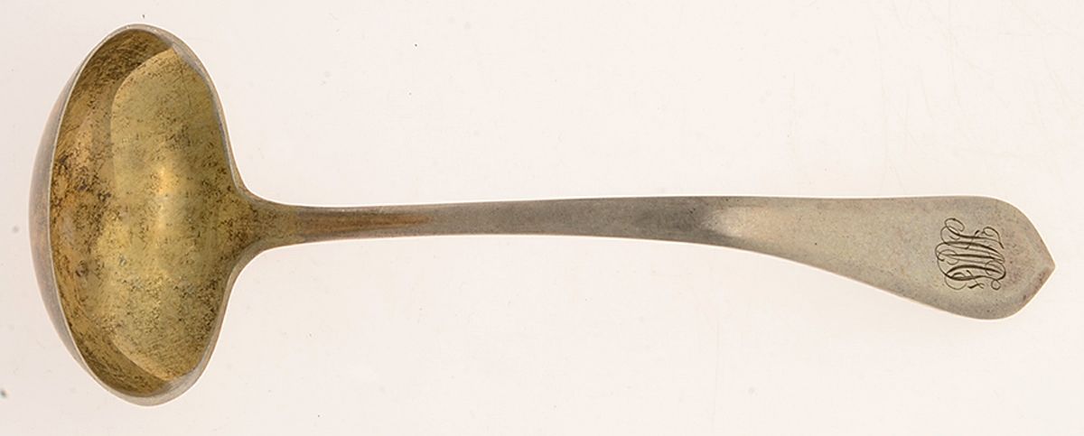 Old London-Plain (Sterling, 1916, No Monos) Solid Piece Cream Ladle by Gorham Silver-1