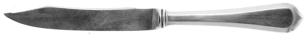 Old London-Plain (Sterling, 1916, No Monos) Orange Knife with Silverplate Blade by Gorham Silver-1