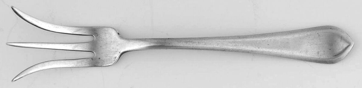 Old London-Plain (Sterling, 1916, No Monos) Lemon Fork by Gorham Silver-1