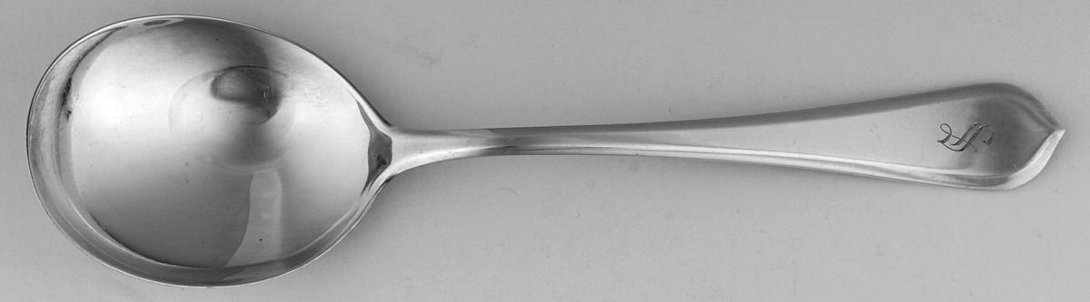 Old London-Plain (Sterling, 1916, No Monos) Round Bowl Soup Spoon (Gumbo) by Gorham Silver-1