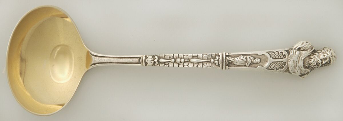 Old Masters (Sterling, 1885) Solid Piece Cream Ladle by Gorham Silver-1