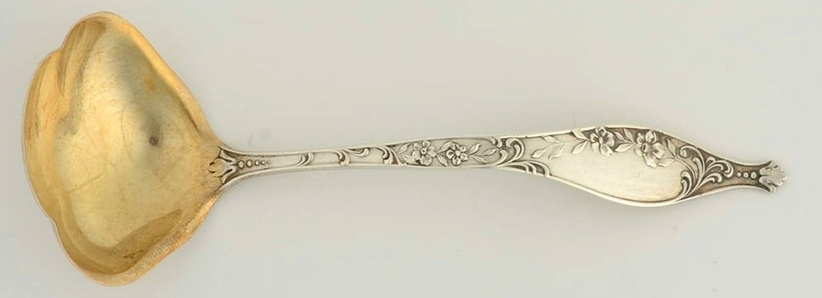 Oxford (Sterling, 1895) Solid Piece Cream Ladle by Gorham Silver-1