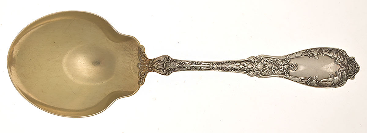 Paris (Sterling, 1900, No Monograms) Solid Salad Serving Spoon by Gorham Silver-1