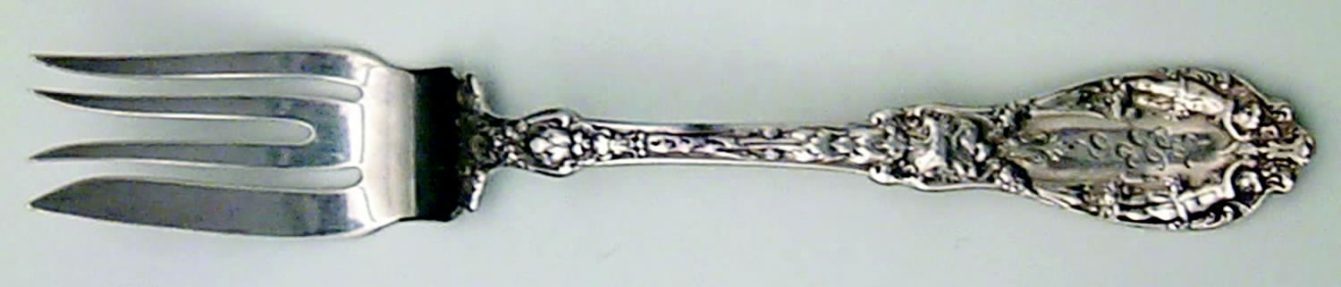Paris (Sterling, 1900, No Monograms) Large Individual Solid Fish/Salad Fork by Gorham Silver-1
