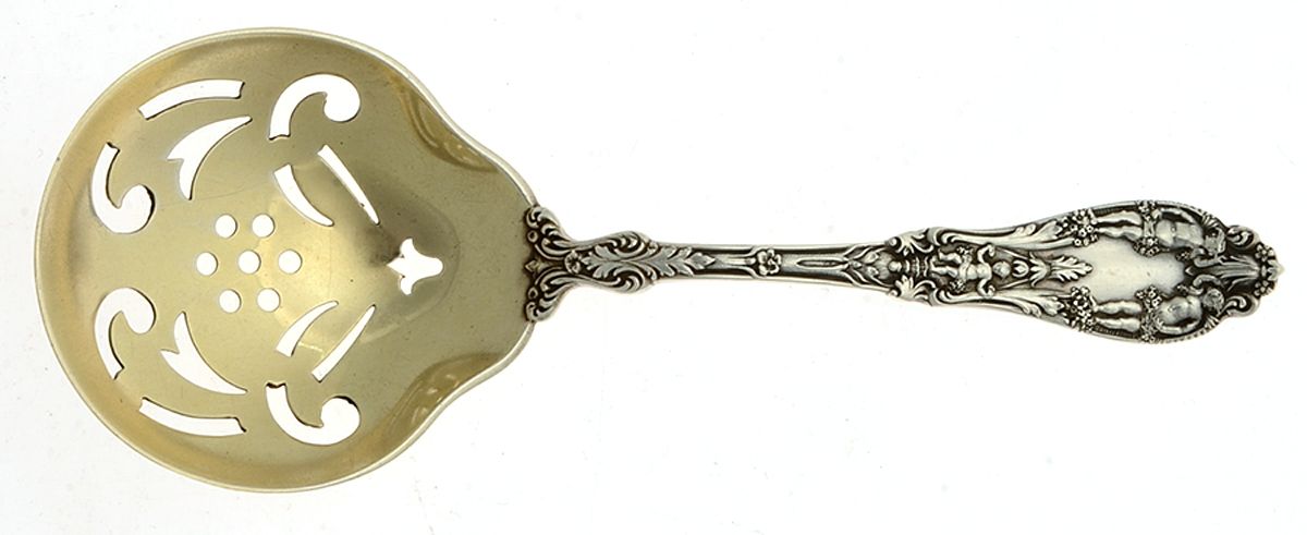 Paris (Sterling, 1900, No Monograms) Solid Bon Bon Spoon by Gorham Silver-1