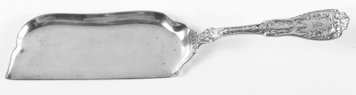 Paris (Sterling, 1900, No Monograms) Large Flat Handle Crumb Knife/Crumber by Gorham Silver-1