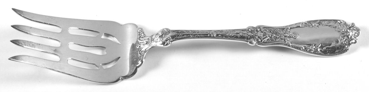 Paris (Sterling, 1900, No Monograms) Large Solid Cold Meat Serving Fork by Gorham Silver-1
