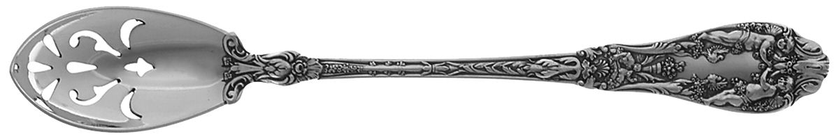 Paris (Sterling, 1900, No Monograms) Pierced Bowl Short Handle Olive Spoon by Gorham Silver-1