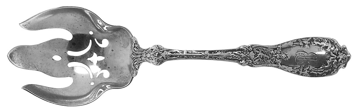 Paris (Sterling, 1900, No Monograms) Solid Salad Serving Fork by Gorham Silver-1