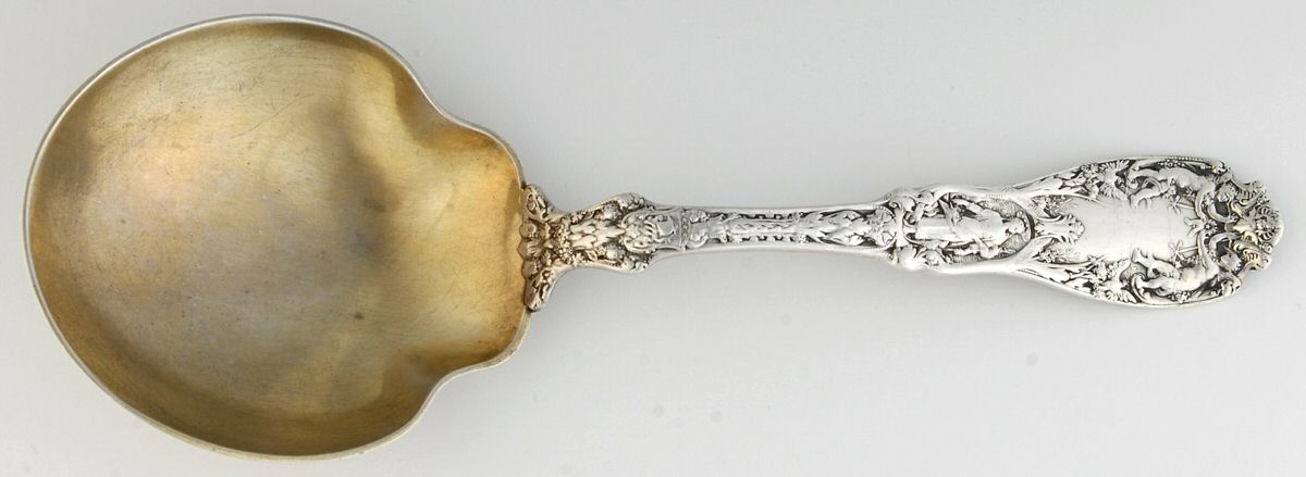 Paris (Sterling, 1900, No Monograms) Large Solid Berry/Casserole Spoon by Gorham Silver-1