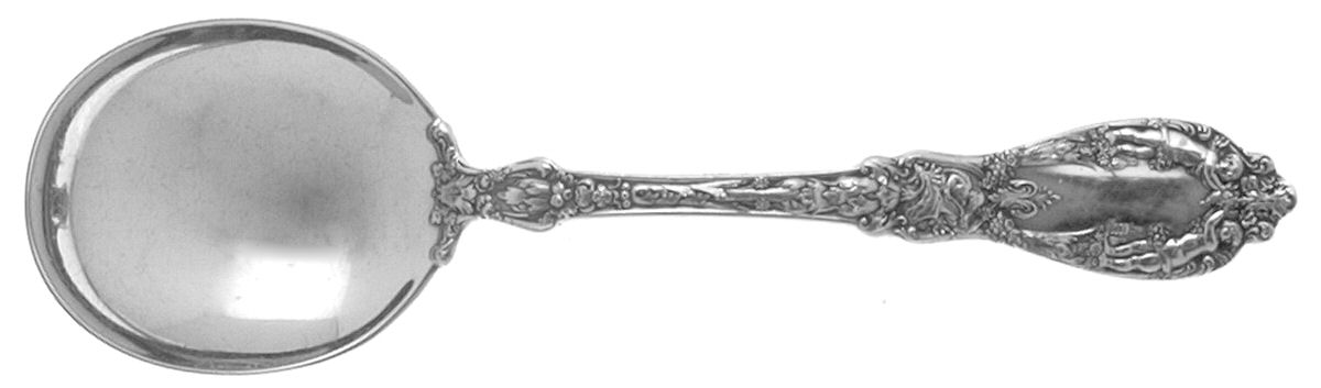 Paris (Sterling, 1900, No Monograms) Round Bowl Soup Spoon (Cream Soup) by Gorham Silver-1