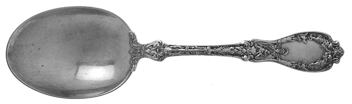 Paris (Sterling, 1900, No Monograms) Solid Serving Spoon by Gorham Silver-1